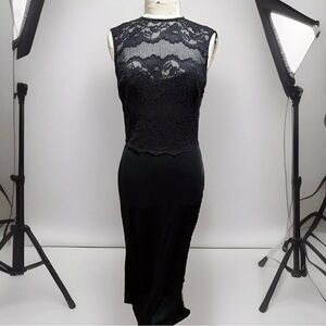 Black Maxi Lace  Formal Party Cocktail Dress